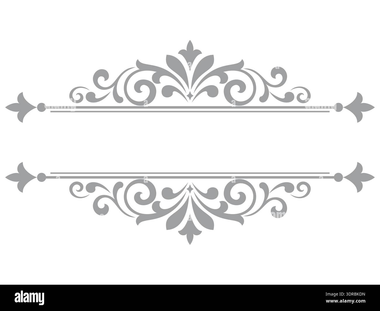 Vintage grey element. Graphic vector design. Damask graphic ornament Stock Vector