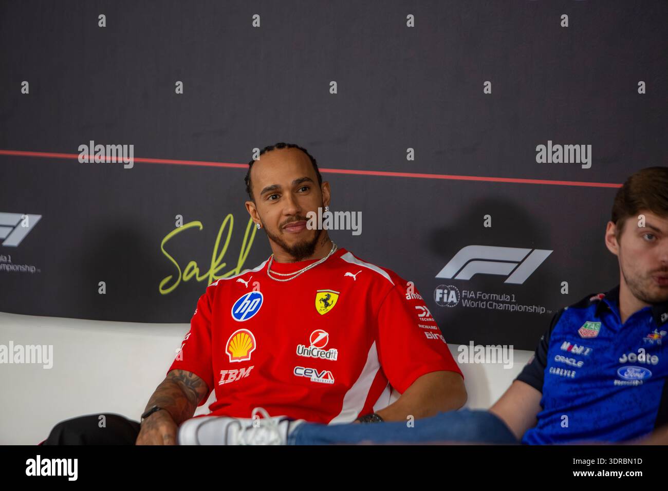 Drivers Lewis Hamilton, Fernando Alonso, Max Verstappen and Valterri ...