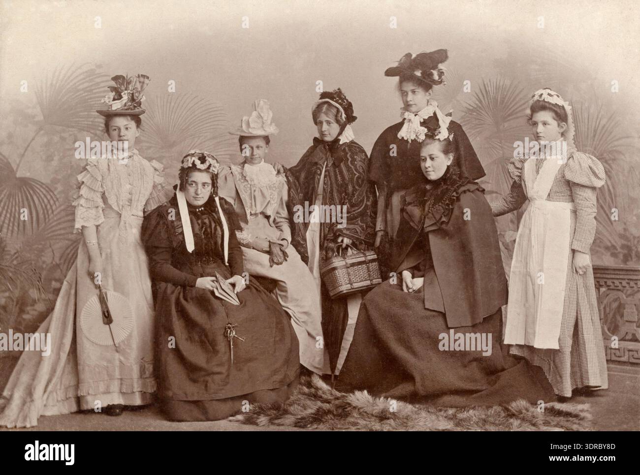 Depicts seven young women dressed as adult and elderly ladies hi-res stock  photography and images - Alamy