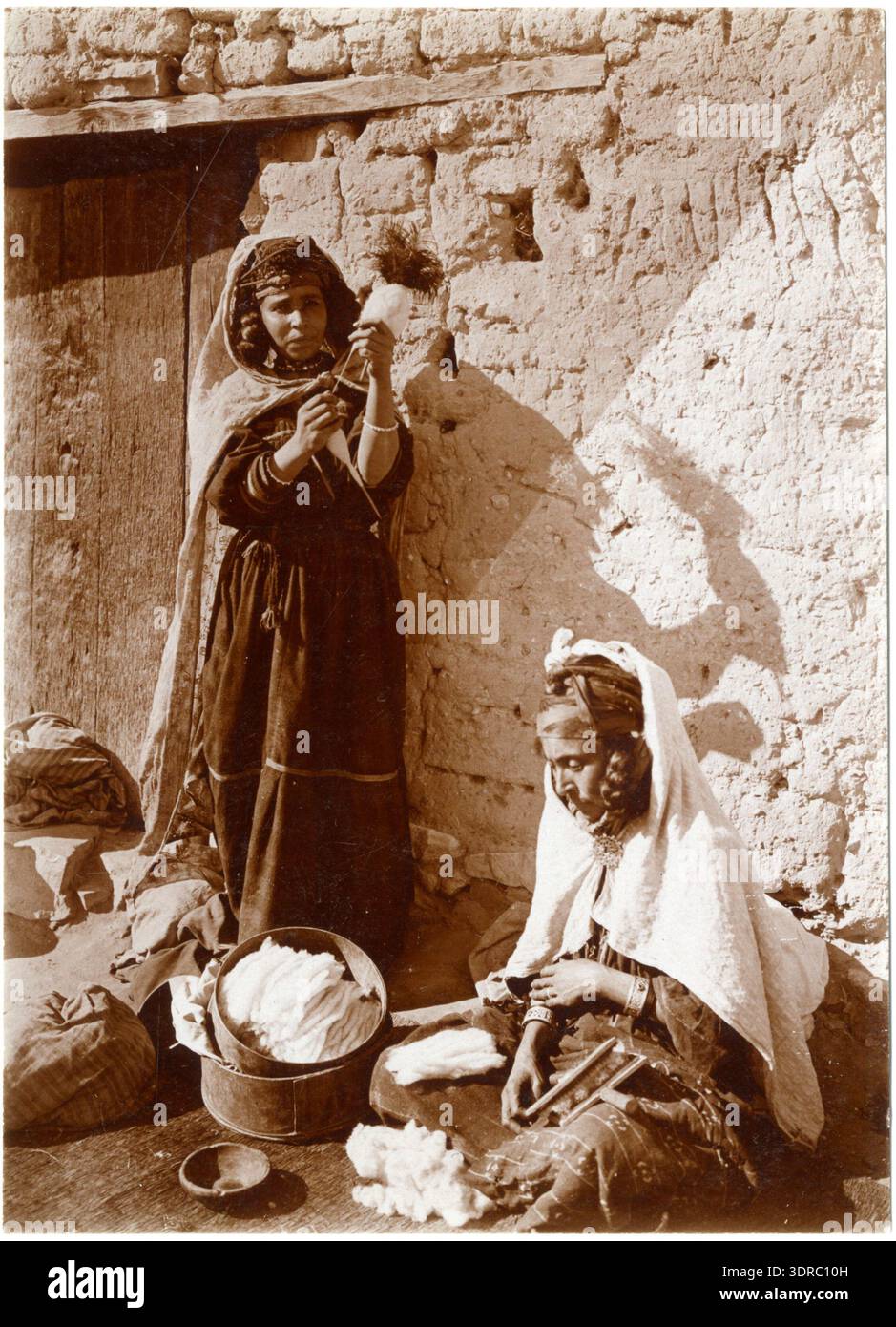 Photograph by Adriaan Boer, circa 1897-1922, shows a girl and a woman ...