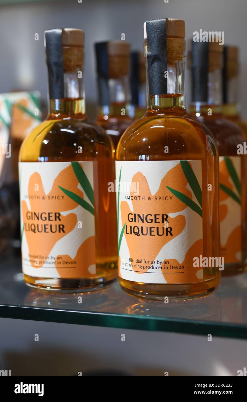 Ginger liqueur bottles Stock Photo