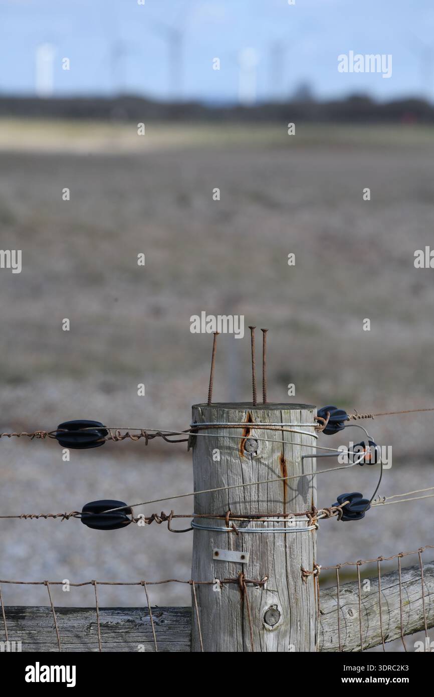 Electric fence Stock Photo