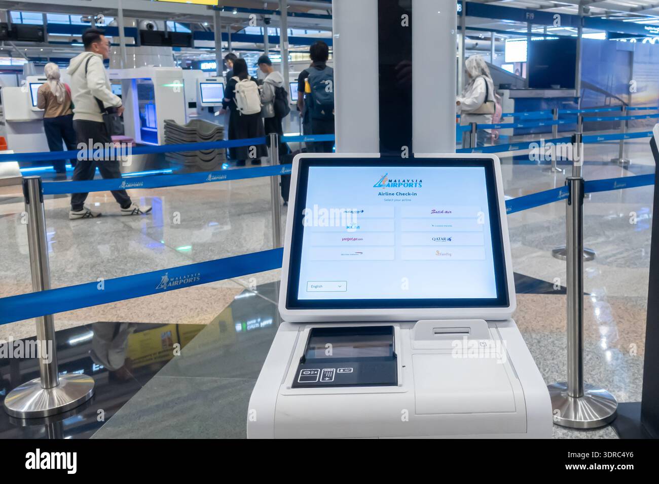 self-service airline check-in kiosk at Kuala Lumpur airport facility ...