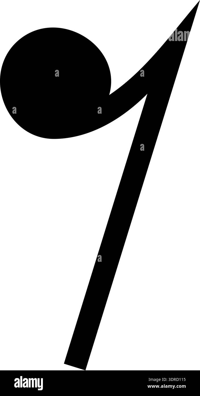 Monochrome vector graphic of a quaver rest as used in sheet music to ...