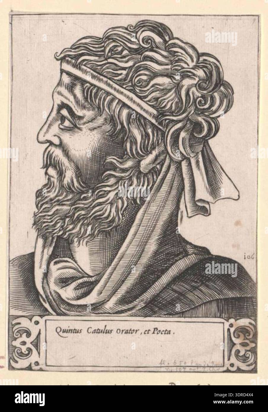 This 16th-17th century profile depicts the Roman poet Catullus. The ...