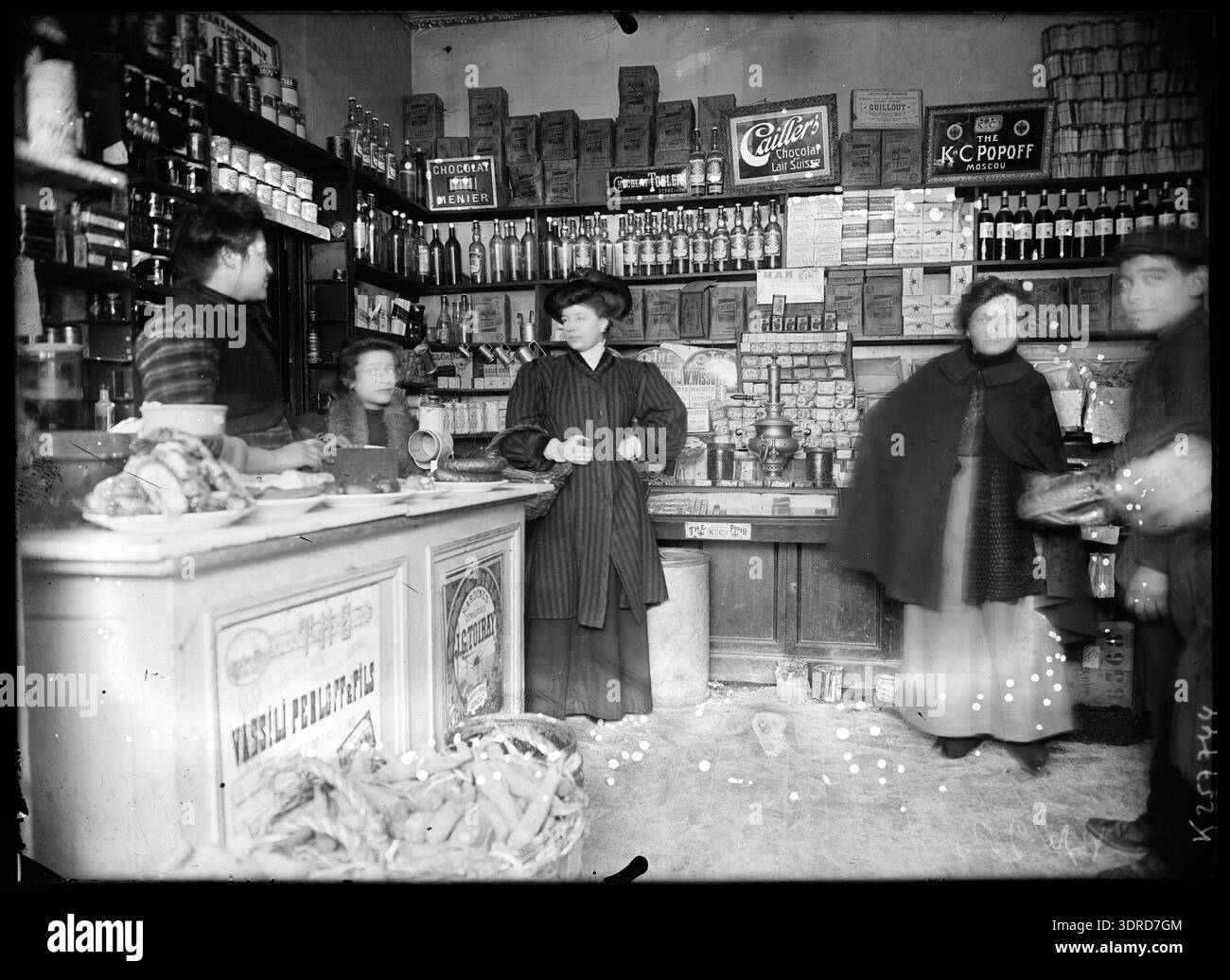 This 1908 photograph documents the interior of a food store hi-res ...