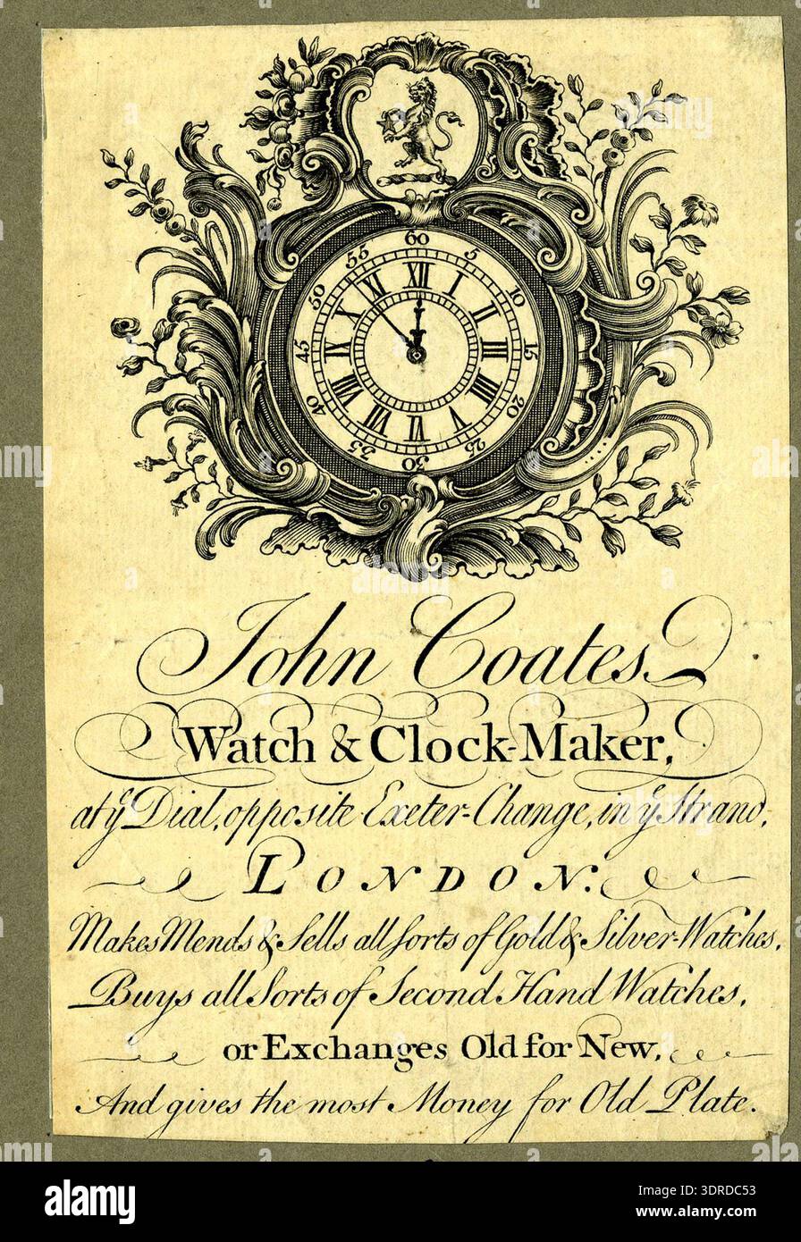 Commercial advertisement within early 18th century english print ...