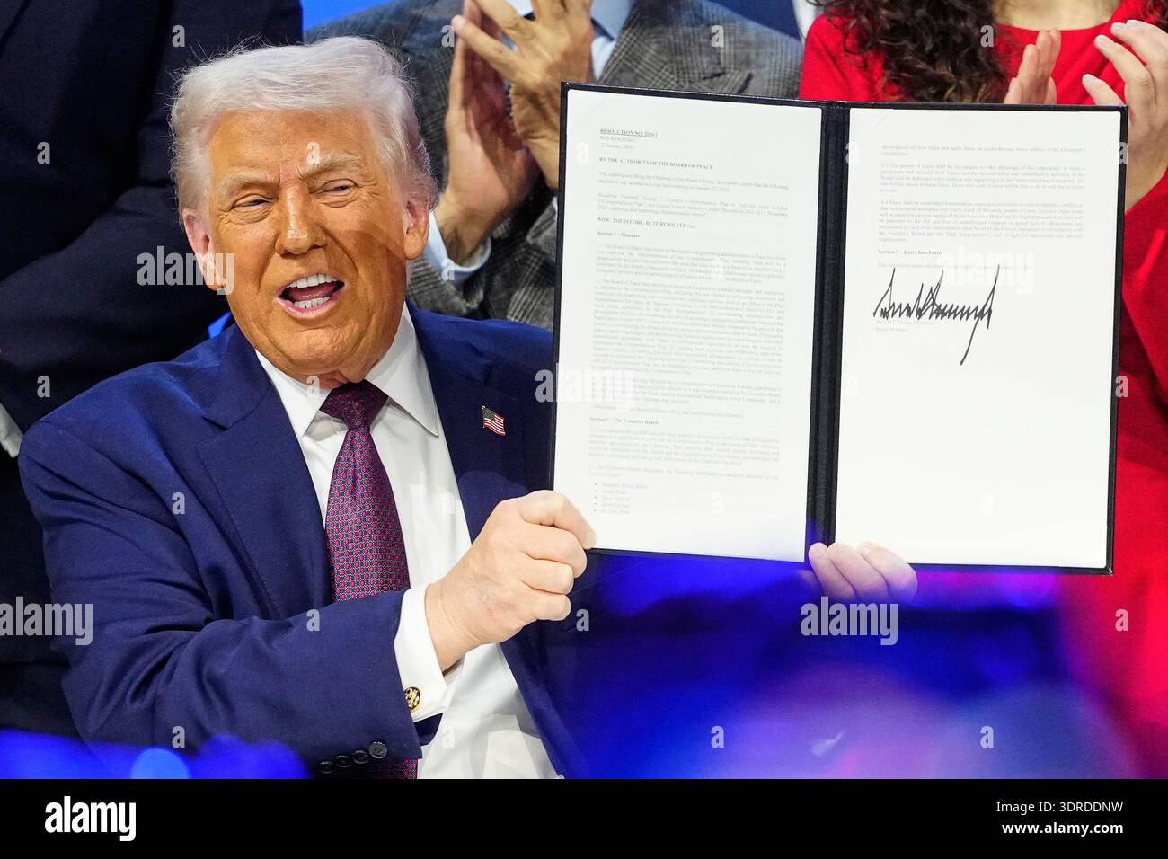 FILE - President Donald Trump holds the charter during a signing ...