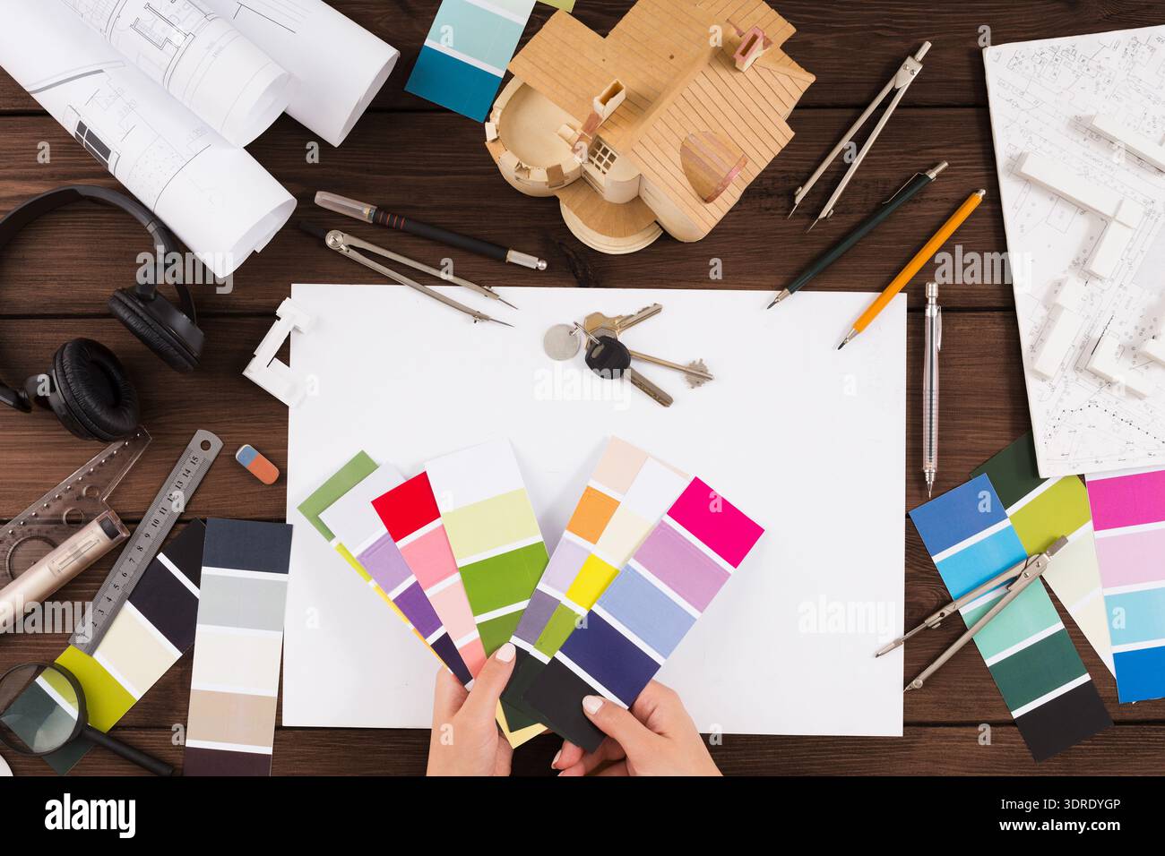 Types Of Design Tools Collection of Design Tools and Color Swatches on a Workspace for ...