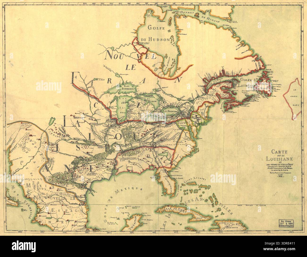 Colonial Rivers The 1674 map of La Louisiane by Jean Baptiste Louis Franquelin ...