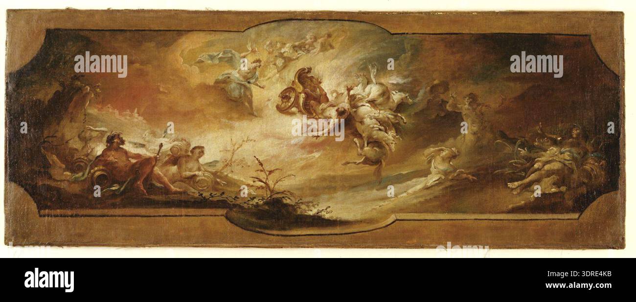 Rococo Sun The painting 'The Fall of Phaeton' by Johann Michael Franz, created ...