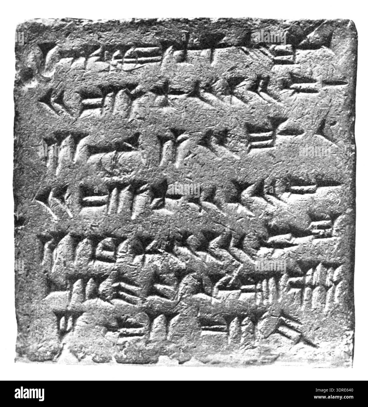 Ancient brick inscribed with cuneiform from the reign of Shalmaneser II ...