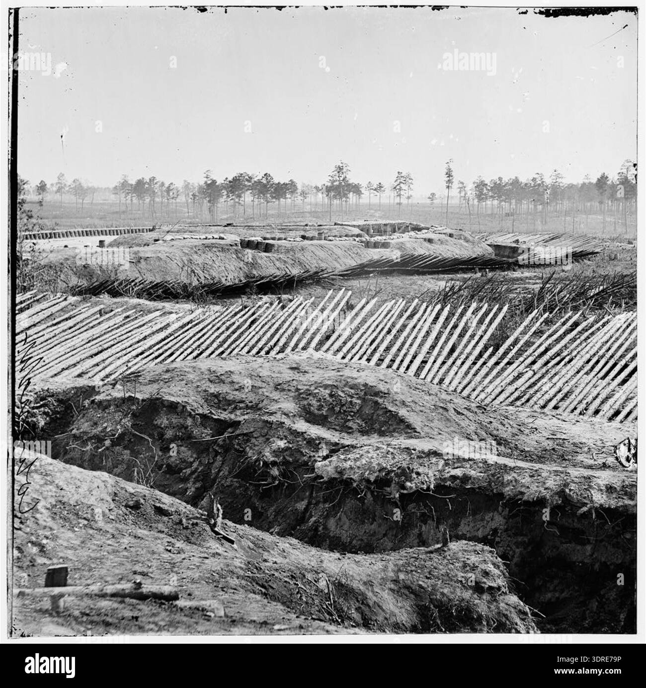 In 1865, during the Siege of Petersburg, Abatis obstacles are ...