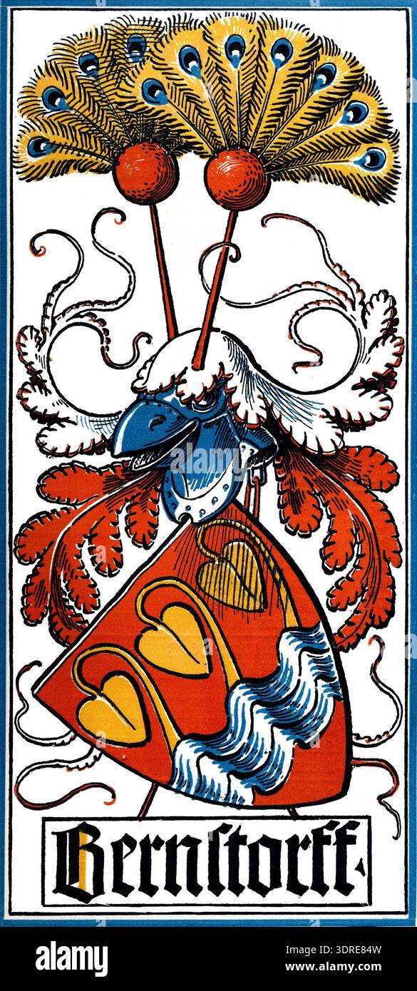 German Noble Ranking The Bernstorff coat of arms illustrated by Otto Hupp (1859–1949) is a ...