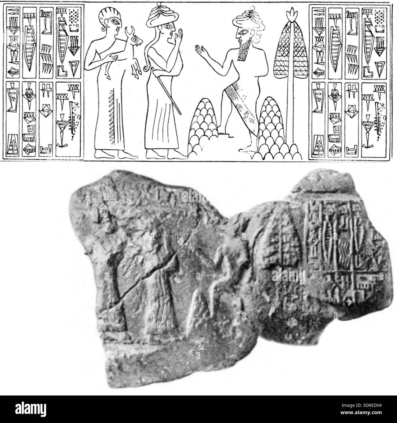 Clay seal of lugal ushumgal as servant of shar kali sharri hi-res stock ...