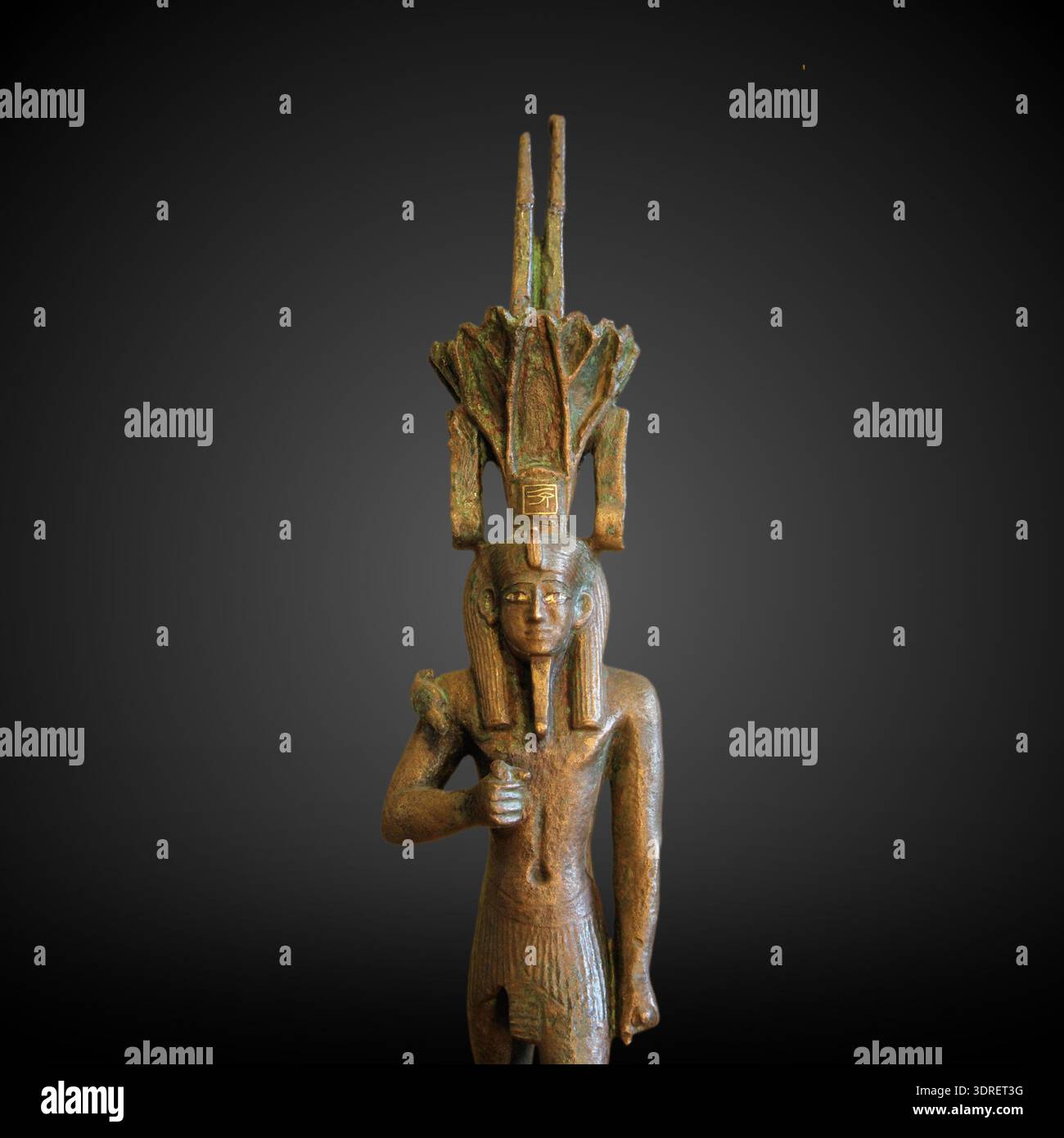 This gradient-colored statuette represents Nefertum, dating 664–332 BC ...
