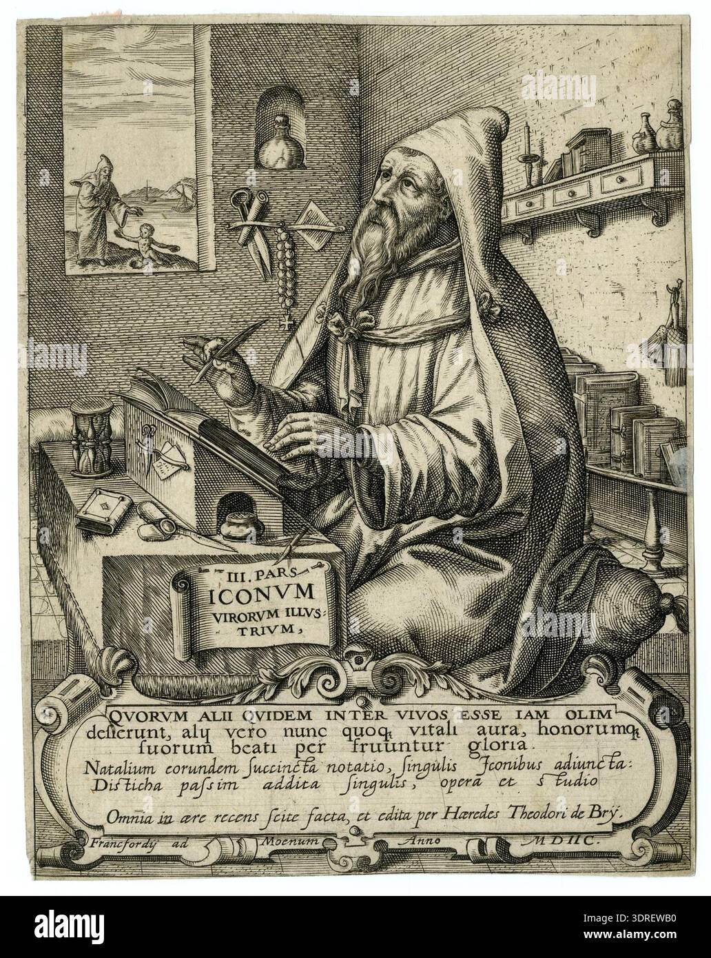 This 1598 engraving by Theodoor de Bry serves as the title-page for ...