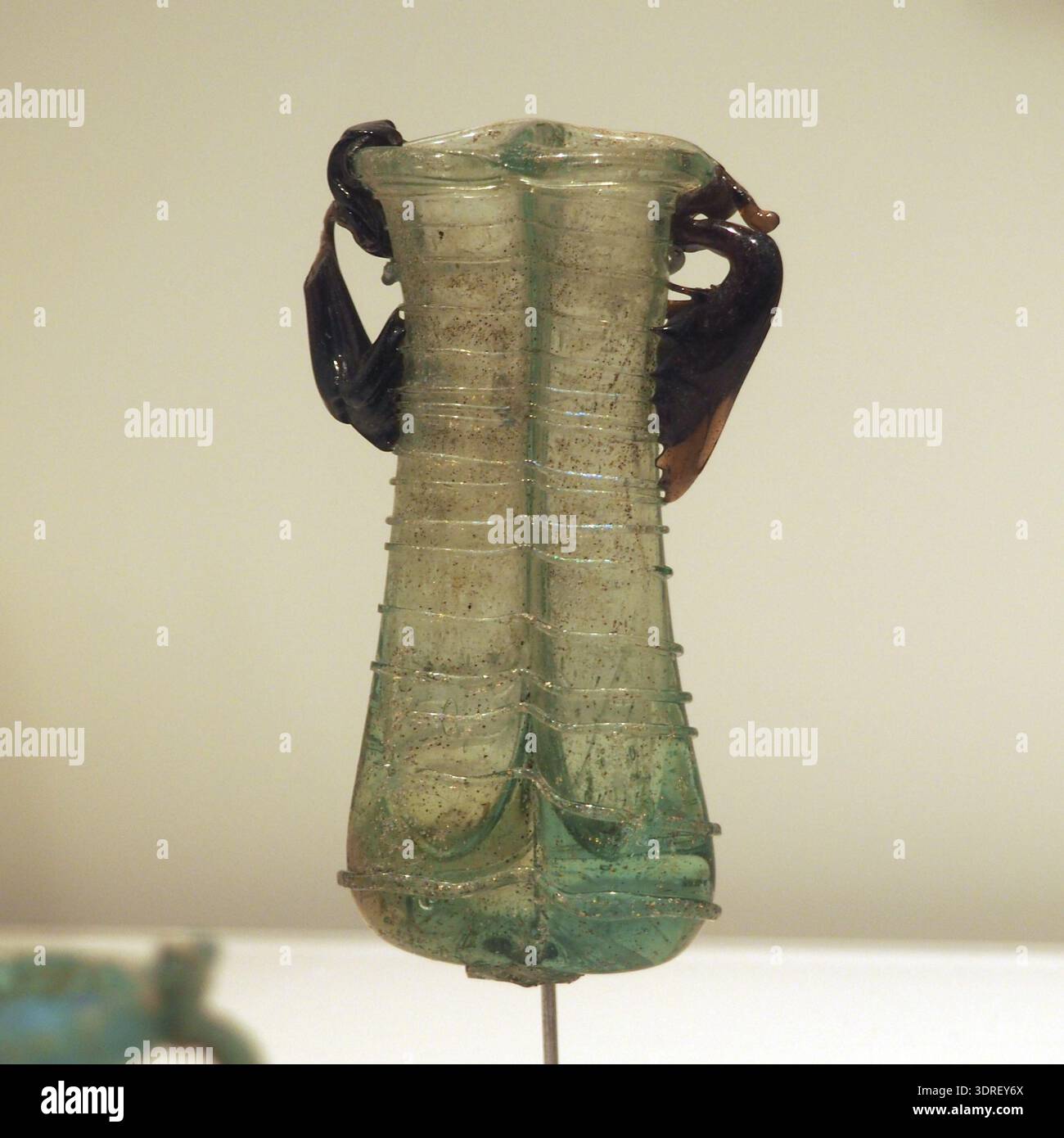 Black surface the ceramic artifact demonstrates ancient vessel design ...