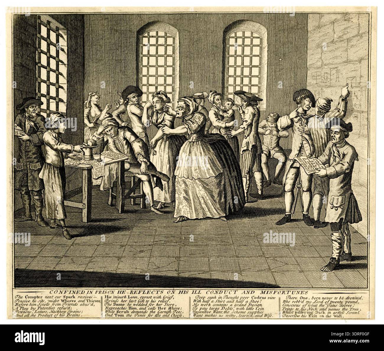 This 1735 etching, based on Hogarth’s Rake’s Progress, depicts Tom ...