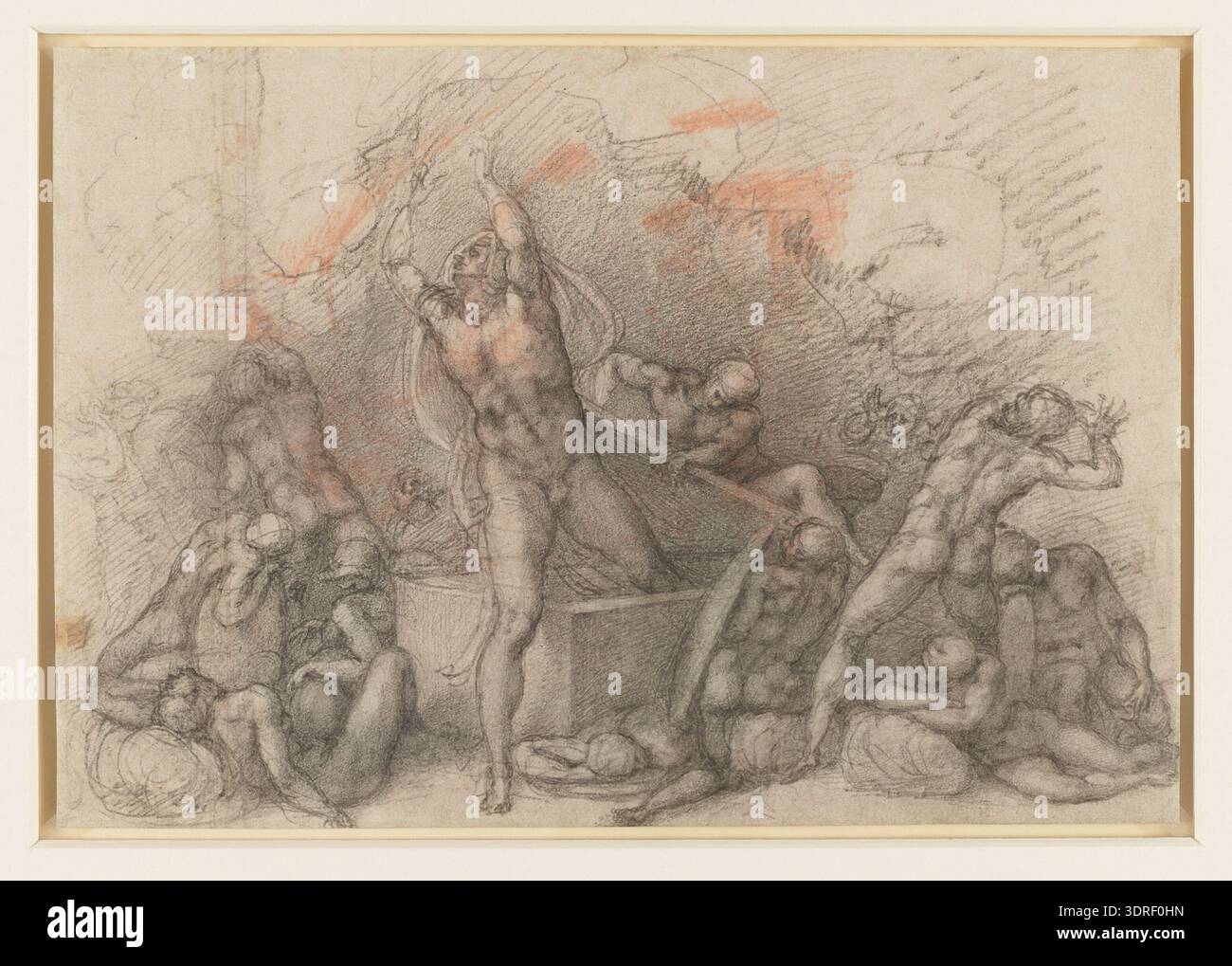 This drawing by Michelangelo, titled The Resurrection, depicts Christ ...