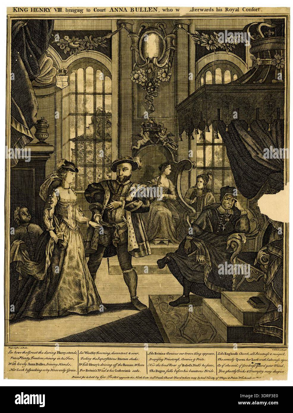 This print, after William Hogarth and made by Thomas Kitchin, depicts ...