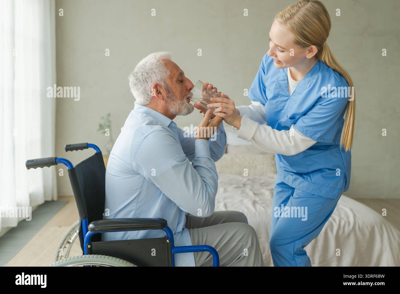 elderly person with arthritis unable to reach water glass wheelchair accessibility