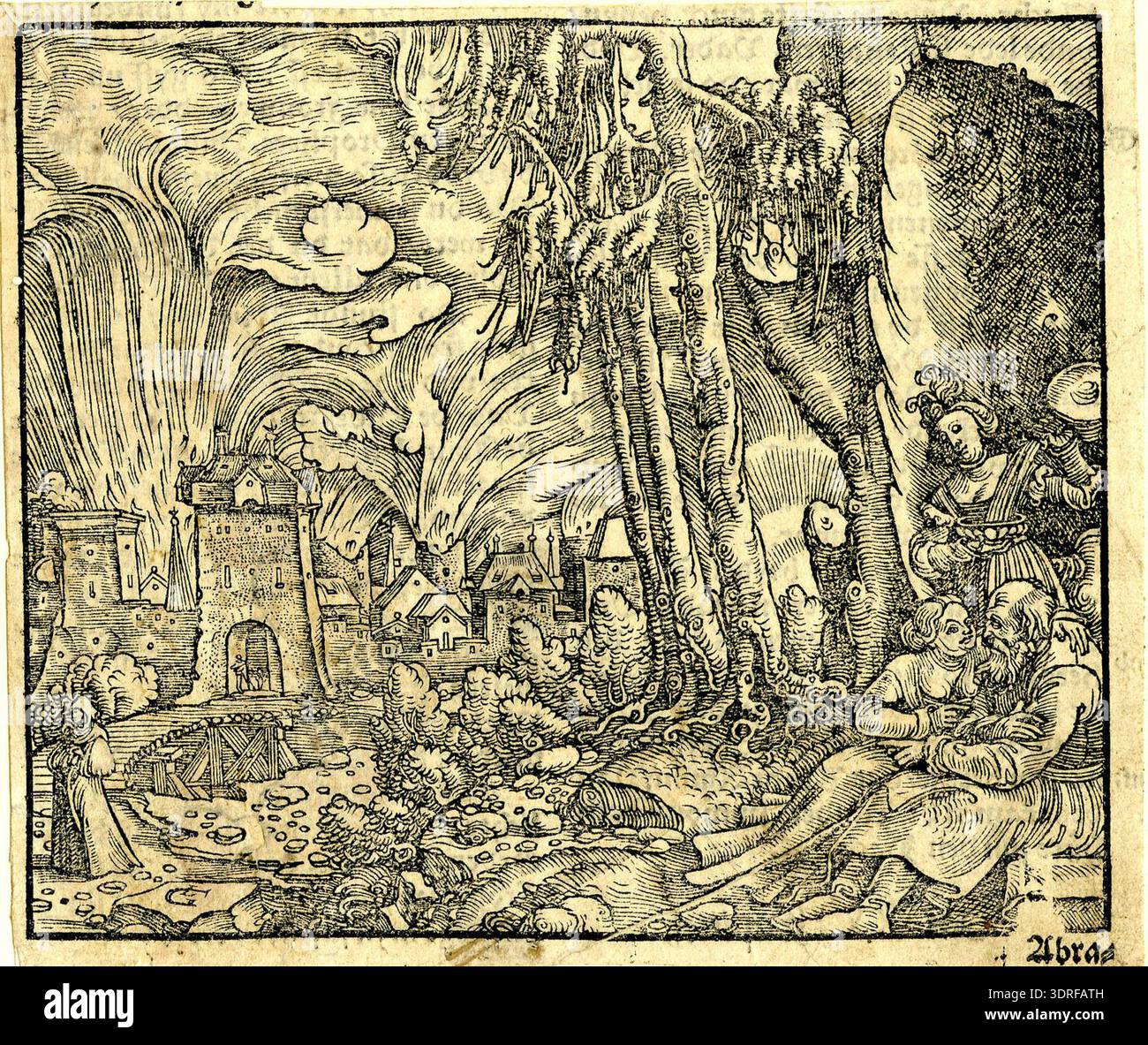 This 1541 woodcut illustrates the biblical story of Loth and his ...