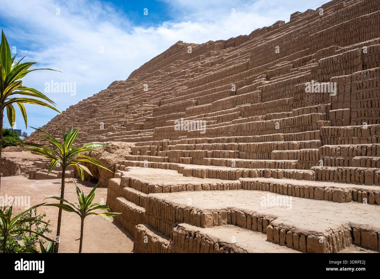 Huaca Pucllana Pyramid in Lima, Peru Stock Photo