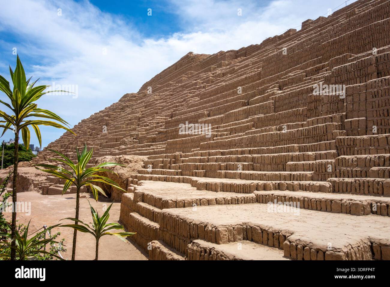 Huaca Pucllana Pyramid in Lima, Peru Stock Photo