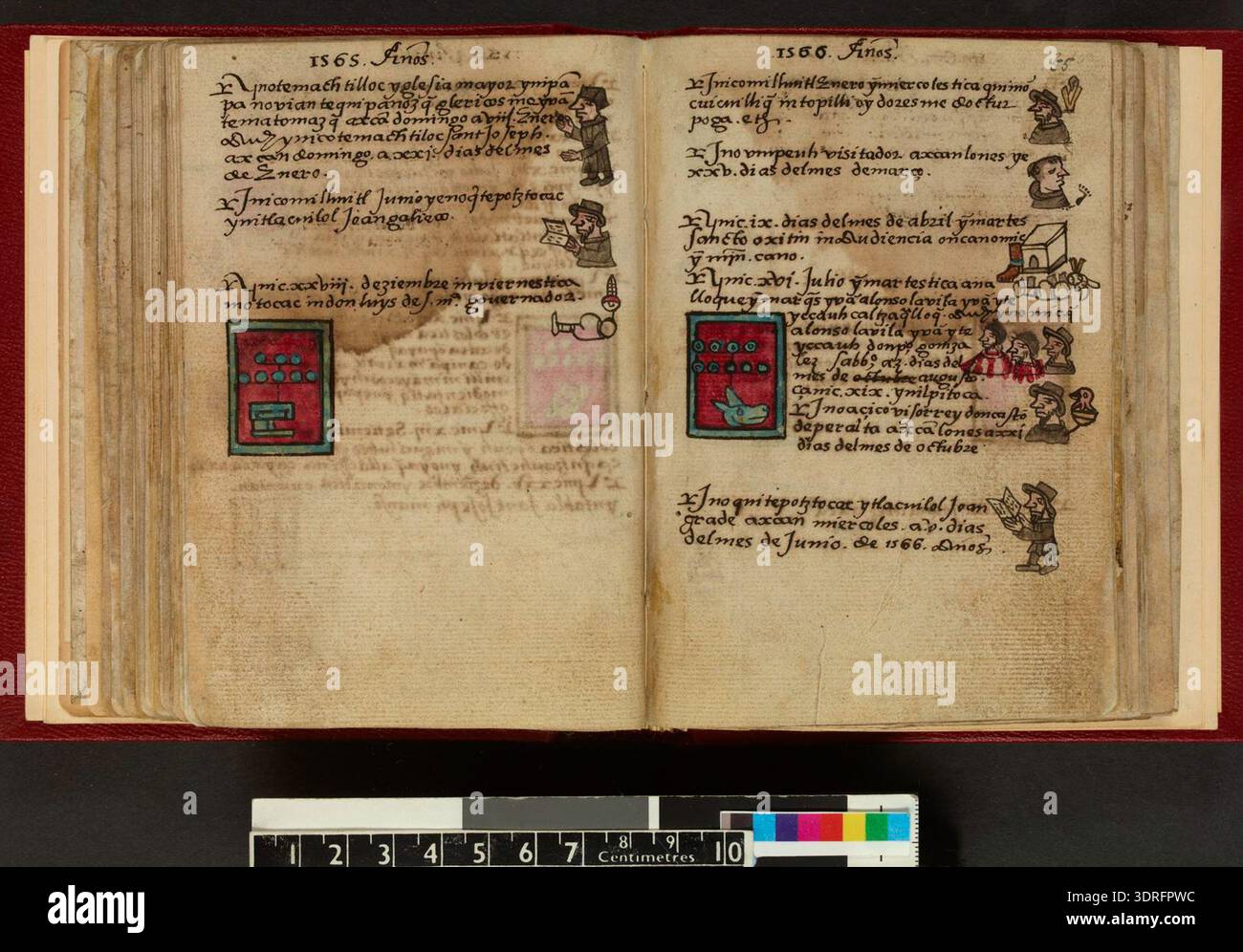 Codex Aubin, 1576, consists of eighty-one European paper leaves bound ...