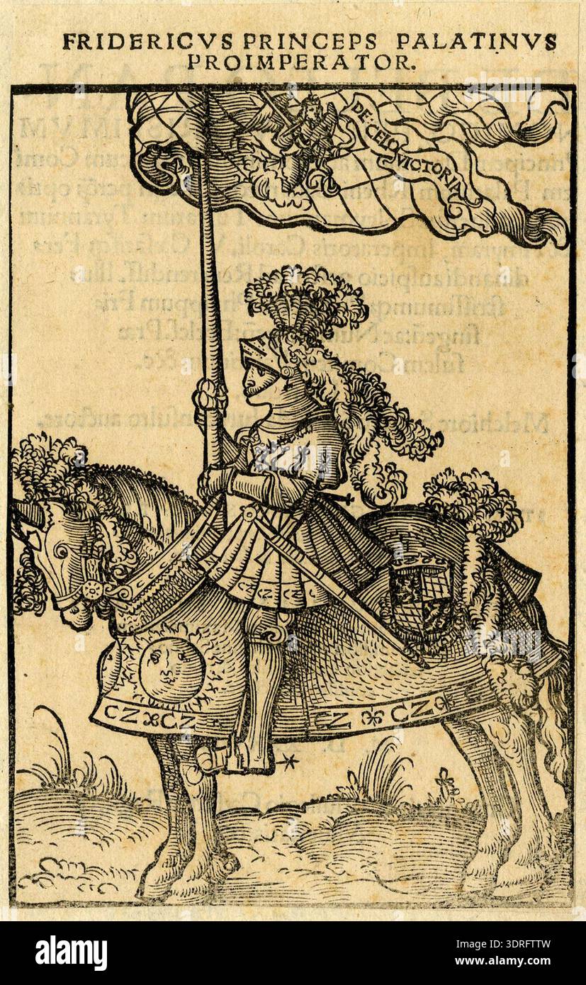 The 1538 woodcut portrait of Friedrich II of Bavaria, Elector Palatine ...