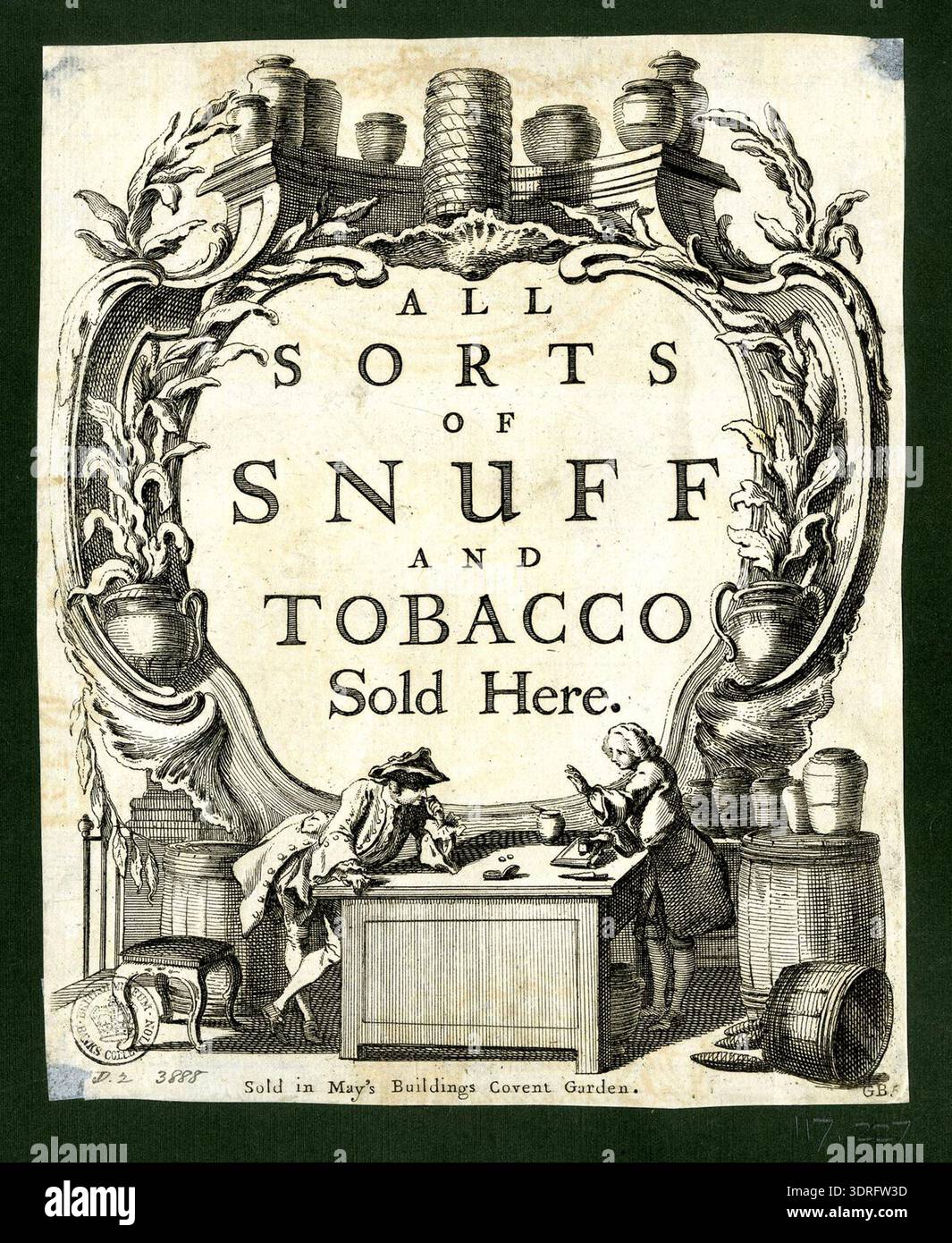 merchant account tobacco product This trade card, circa 1760-1818, advertises a tobacconist in England. The printed card features decorative text and illustrations highlighting tobacco products including snuff, cigars, and pipes. Hand-coloured elements were used to enhance merchant account tobacco product This trade card, circa 1760-1818, advertises a tobacconist in England. The printed card features decorative text and illustrations highlighting tobacco products including snuff, cigars, and pipes. Hand-coloured elements were used to enhance