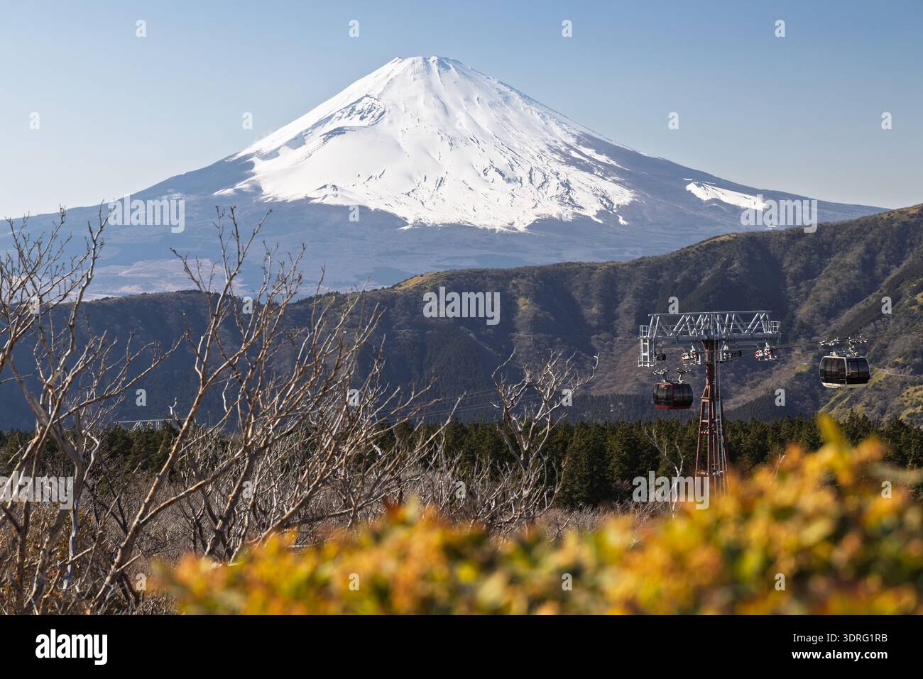 Majestic view of Mount Fuji, Japan iconic snow capped volcano Stock ...