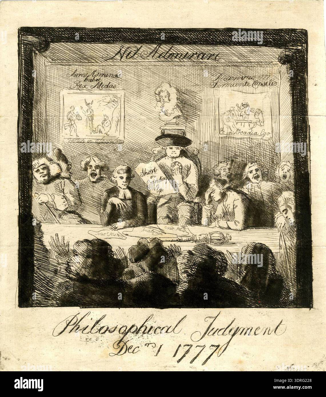 Rocking Objects This 1777 etching, Philosophical Judgment December I, demonstrates use ...