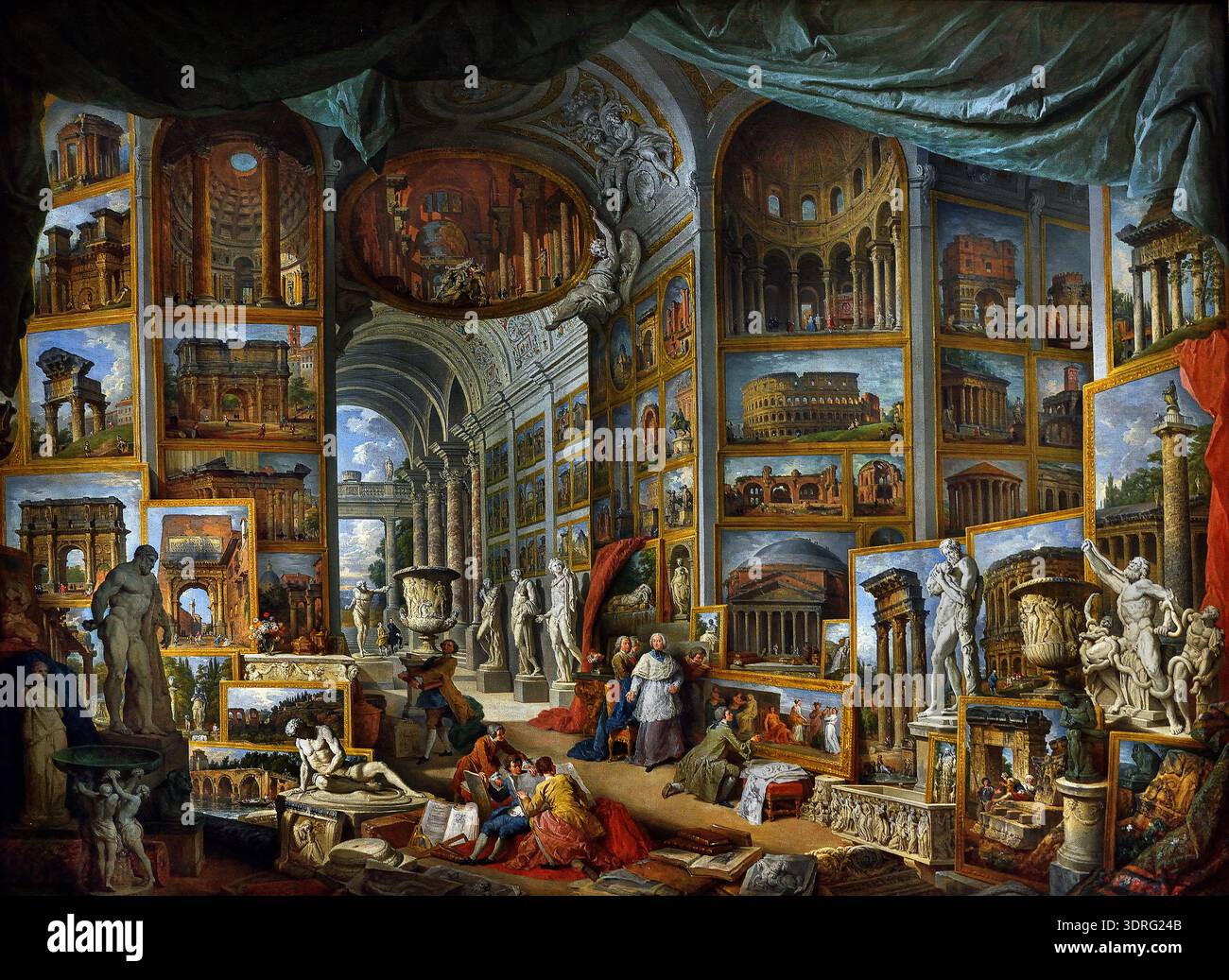 Gallery of Views of Ancient Rome 1759 by Giovanni Paolo PANINI