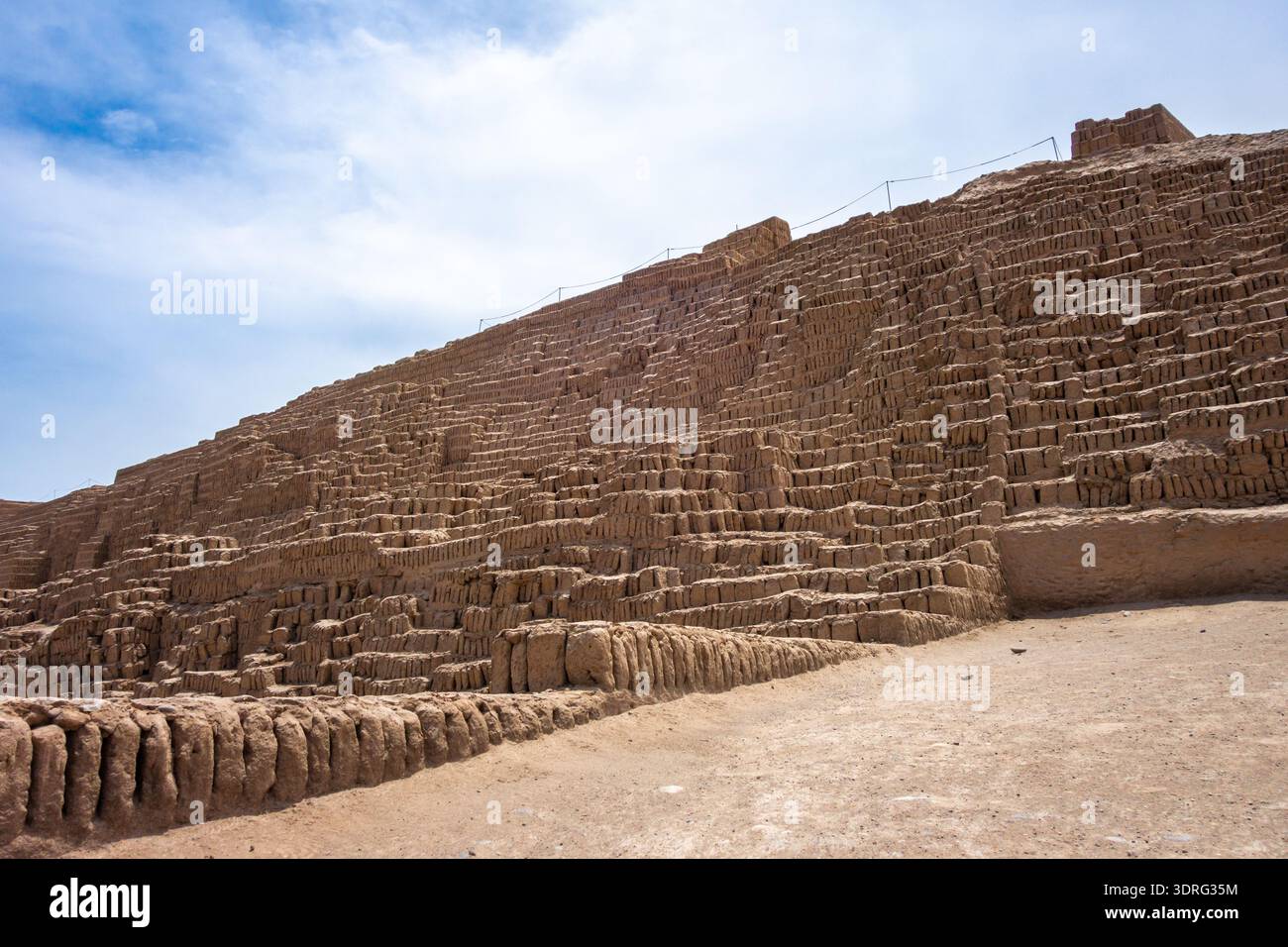 Huaca Pucllana Pyramid in Lima, Peru Stock Photo