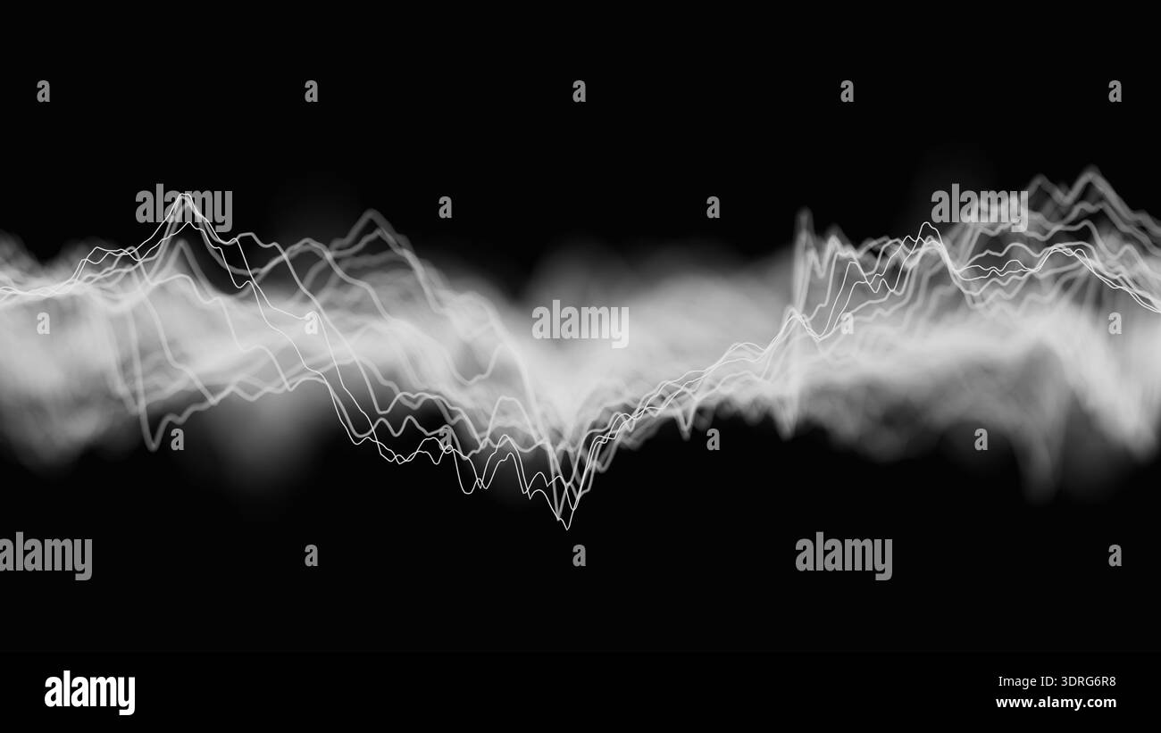Audio white waveform digital background. Abstract music waves equalizer ...
