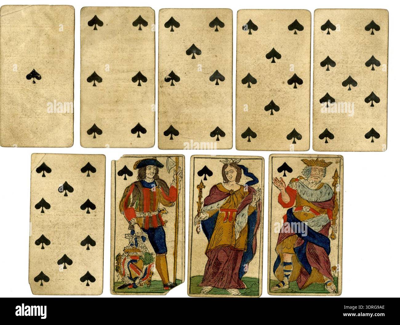 French playing cards 18th century hi-res stock photography and