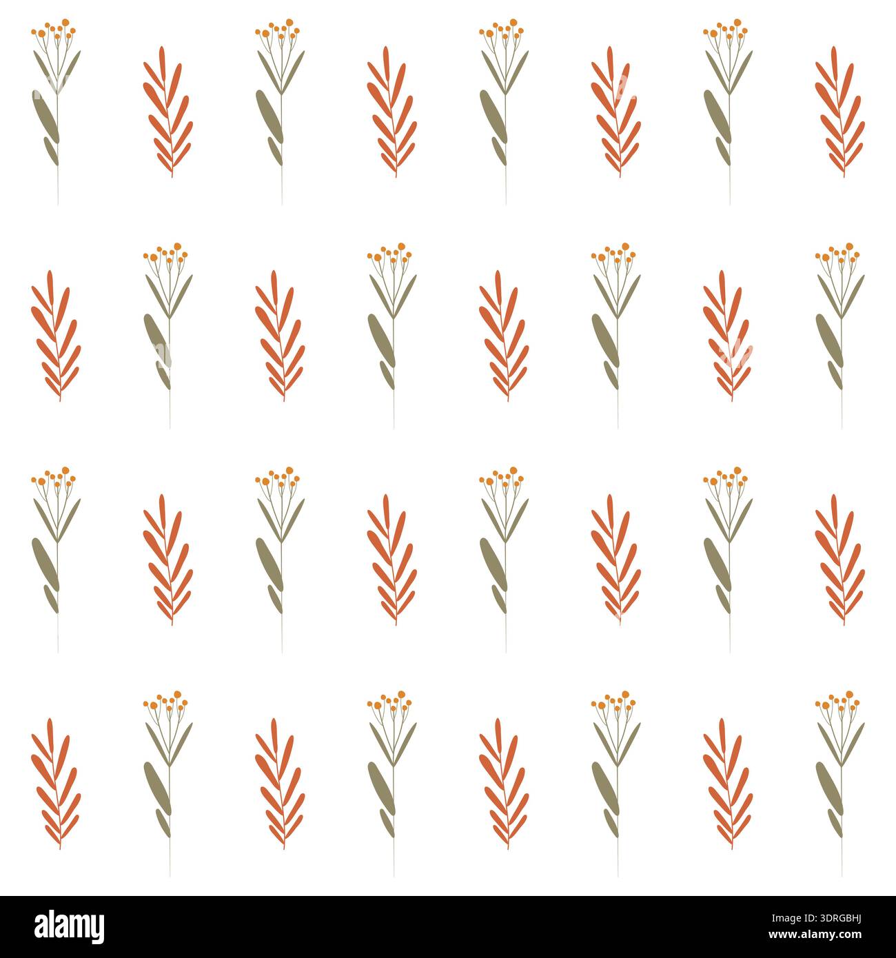 Seamless pattern on botanical theme Stock Vector