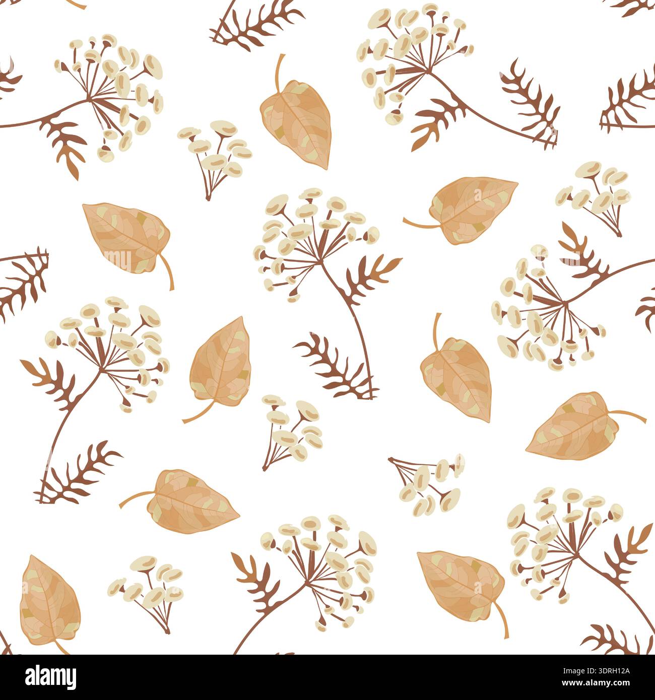 Vector floral seamless pattern. Stock Vector
