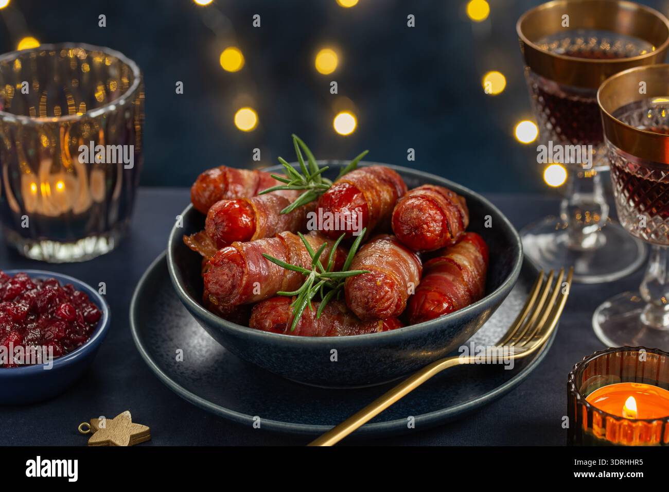Pigs in blankets Stock Photo
