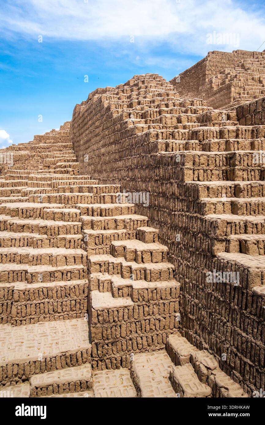 Huaca Pucllana Pyramid in Lima, Peru Stock Photo