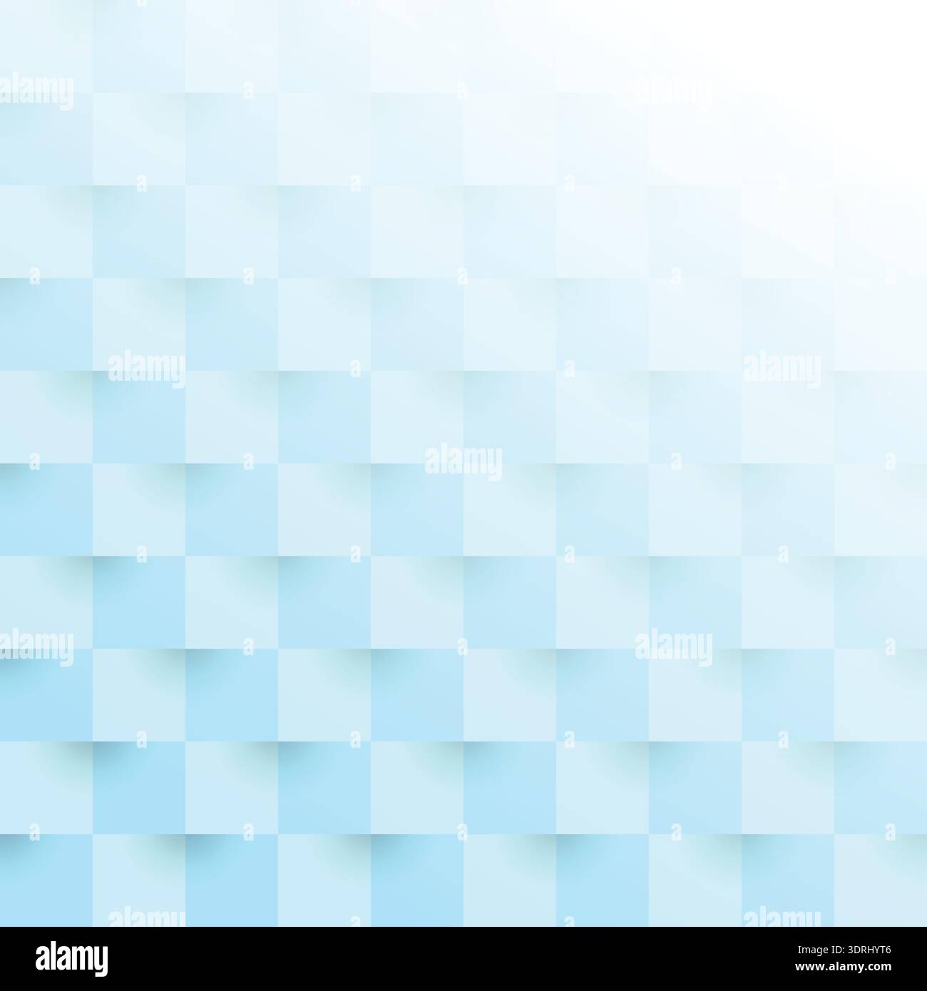 abstract cerulean blue geometric shape cubes brick wall squares texture Stock Vector