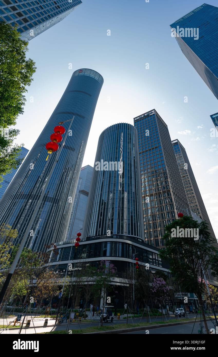 Downtown glass skyscrapers spring hi-res stock photography and images ...