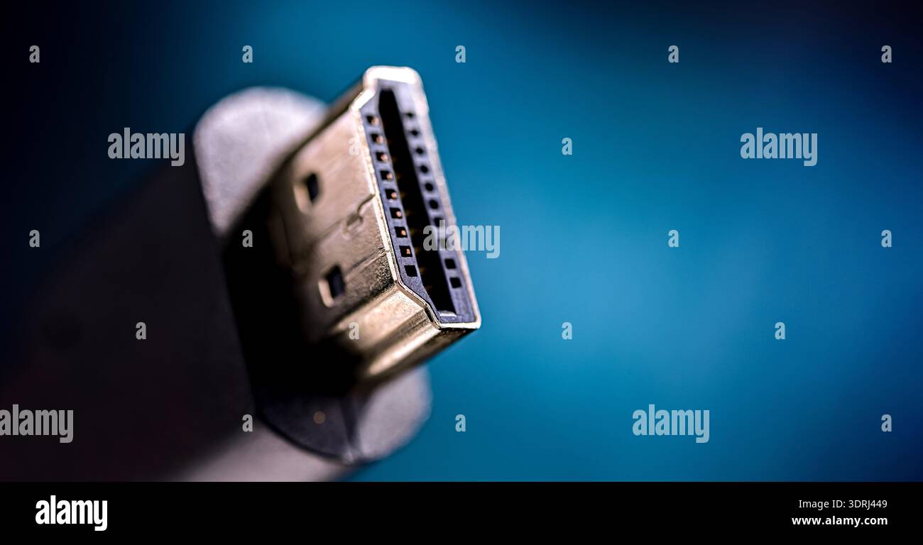 Male HDMI type A connector Stock Photo