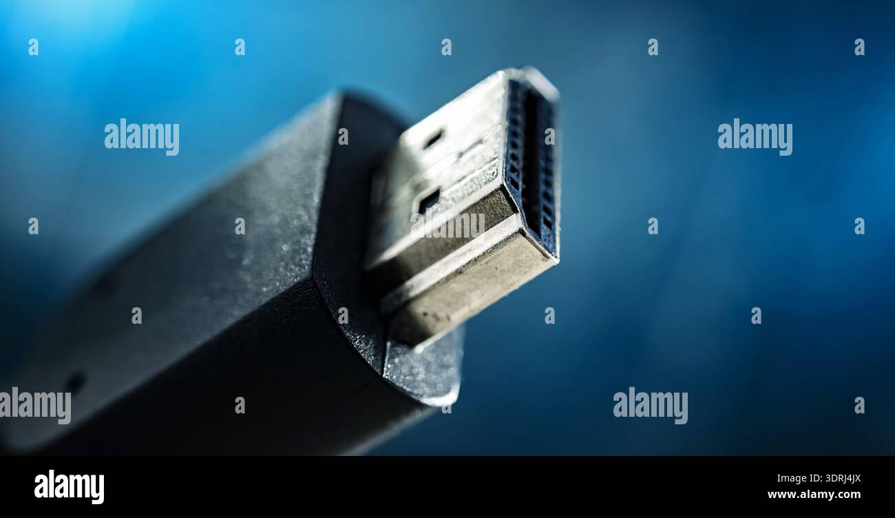 Male HDMI type A connector Stock Photo