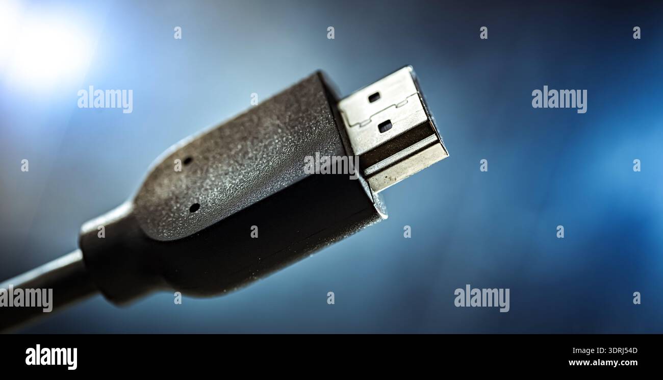 Male HDMI type A connector for transmitting video data Stock Photo