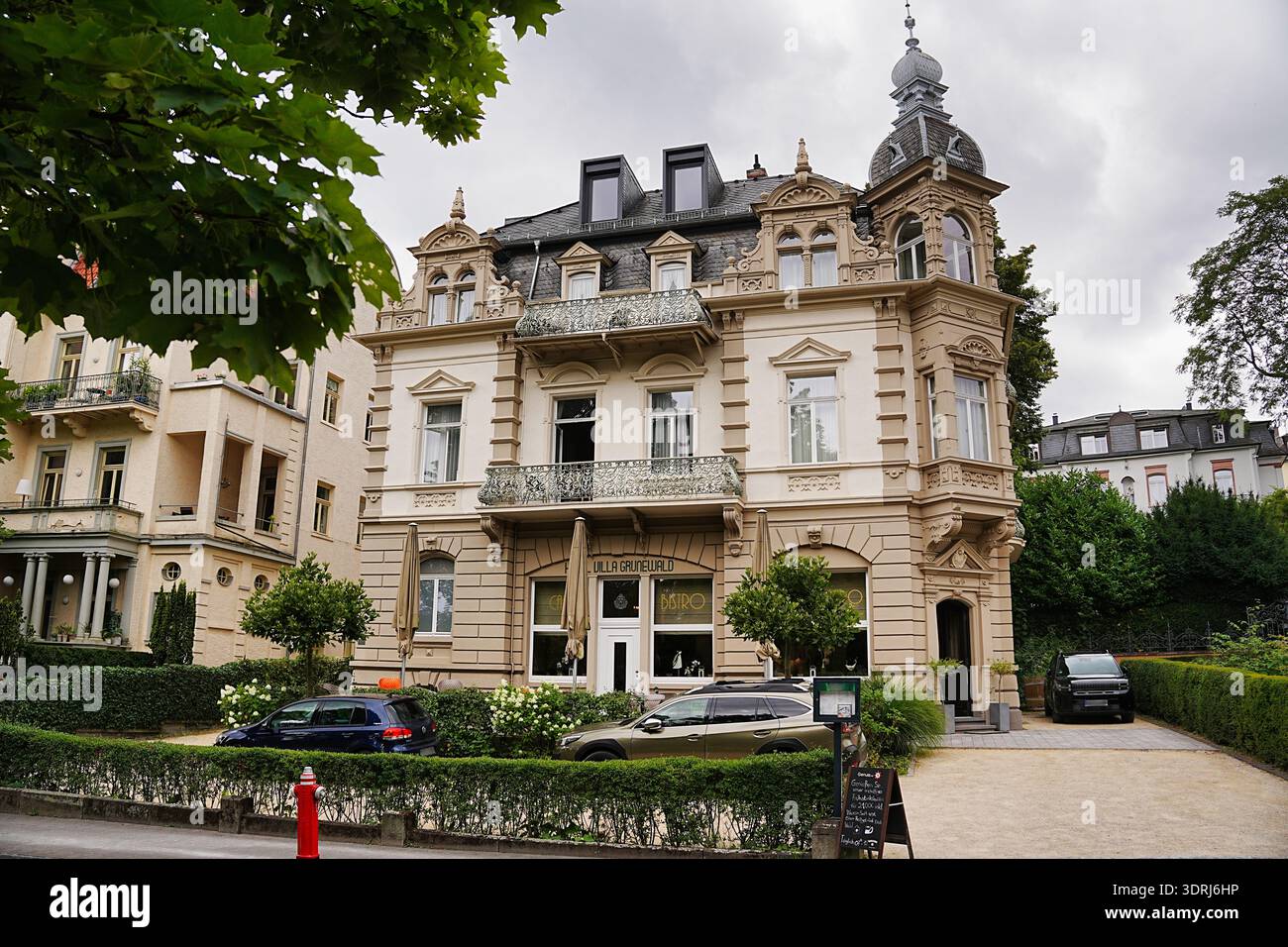 Elvis Presley stele at the Hotel Villa Grunewald in Bad Nauheim, Hesse Stock Photo