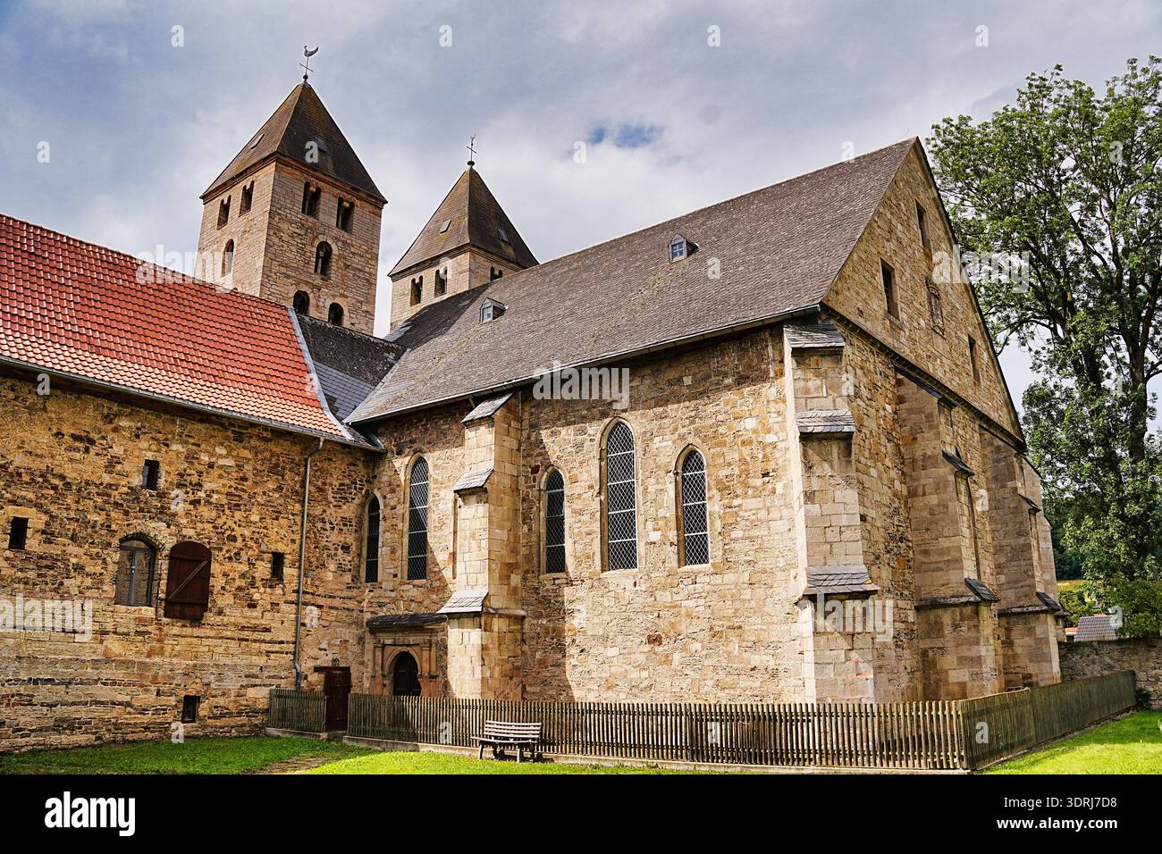 Former Flechtdorf Monastery, Hesse Stock Photo