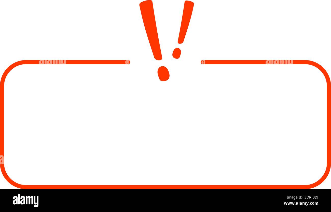 Red alert symbol with blank space for custom text Stock Vector